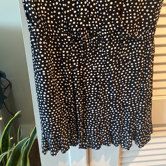 LOFT Black and White Polka Dot Romper - Picture 3 of 5
